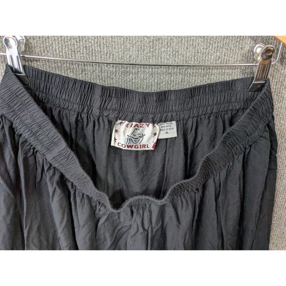 Vtg Crazy Cowgirl Maxi Skirt Womens XL Tiered Western Silver Concho Charm 90s - Picture 8 of 11